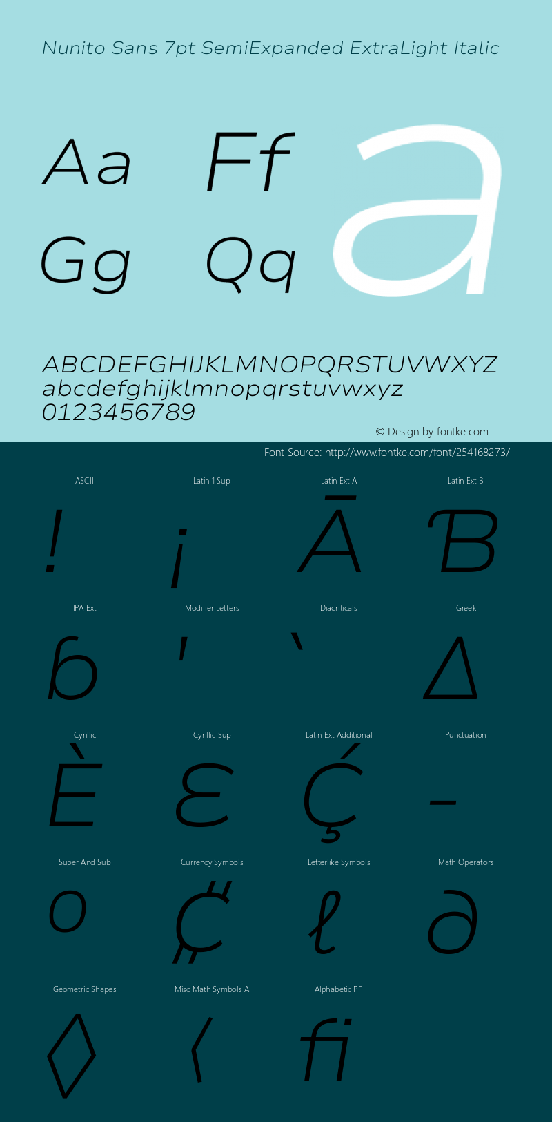 Nunito Sans 7pt SemiExpanded ExtraLight Italic Version 3.101;gftools[0.9.27]图片样张