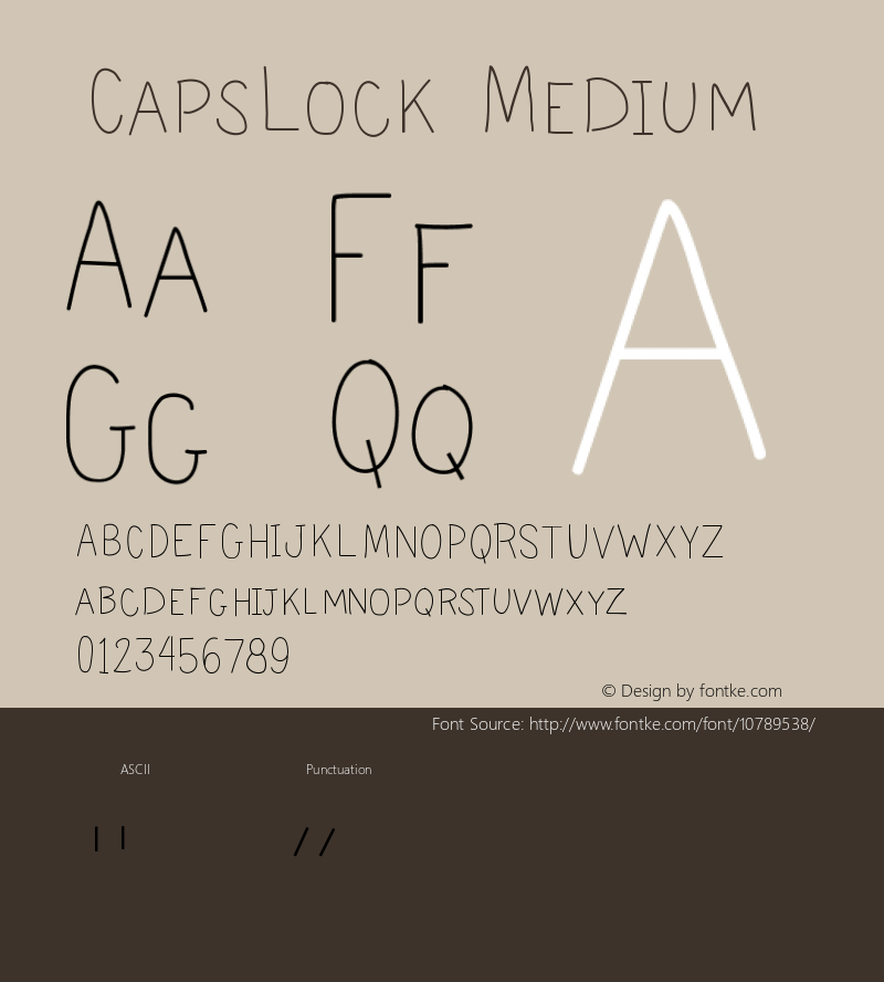 CapsLock Medium Version 001.000 Font Sample