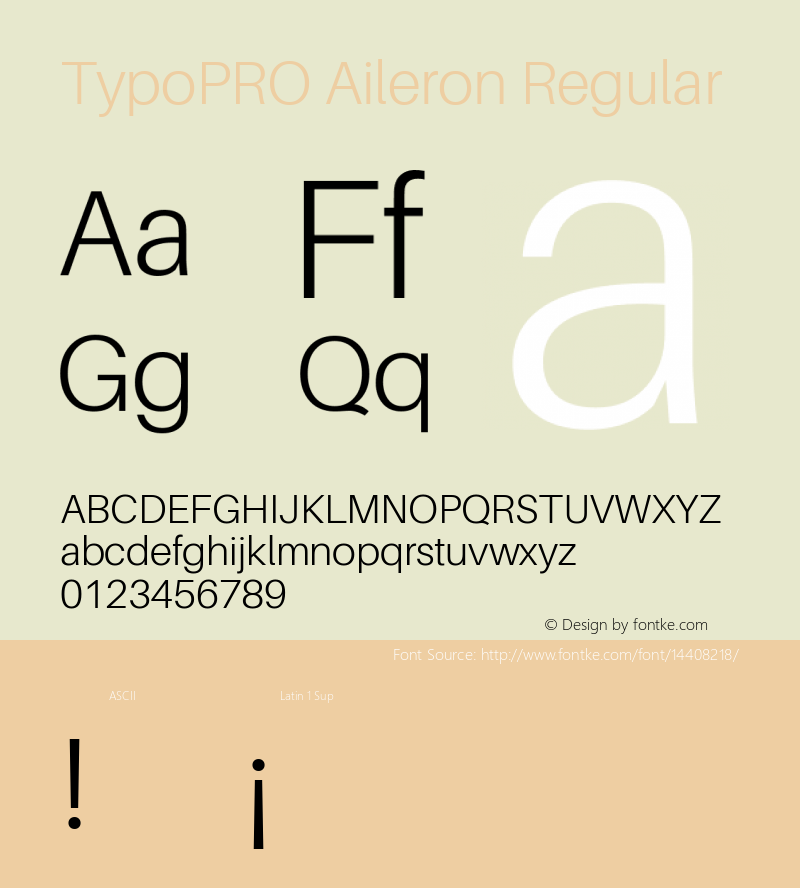 TypoPRO Aileron Regular Version 1.000;PS 001.000;hotconv 1.0.70;makeotf.lib2.5.58329 Font Sample