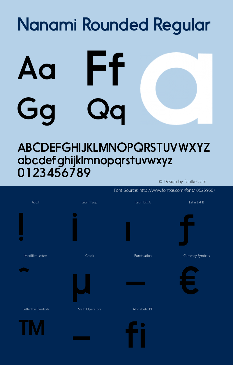 Nanami Rounded Regular Version 1.003;com.myfonts.thinkdust.nanami.book.wfkit2.41wU Font Sample