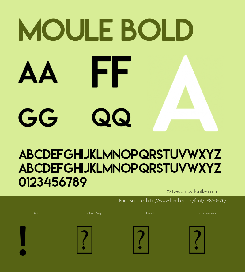 Moule Bold Version 1.00;January 24, 2020;FontCreator 11.5.0.2422 64-bit Font Sample