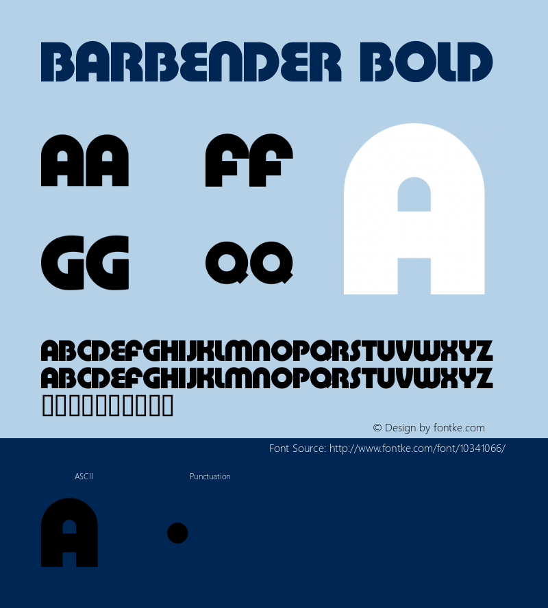 BarBender Bold OTF 1.000;PS 001.000;Core 1.0.29 Font Sample