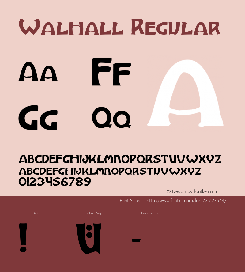 Walhall Macromedia Fontographer 4.1.4 11/21/01 Font Sample