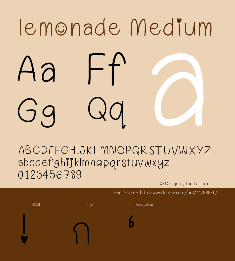 lemonade Version 001.000 Font Sample