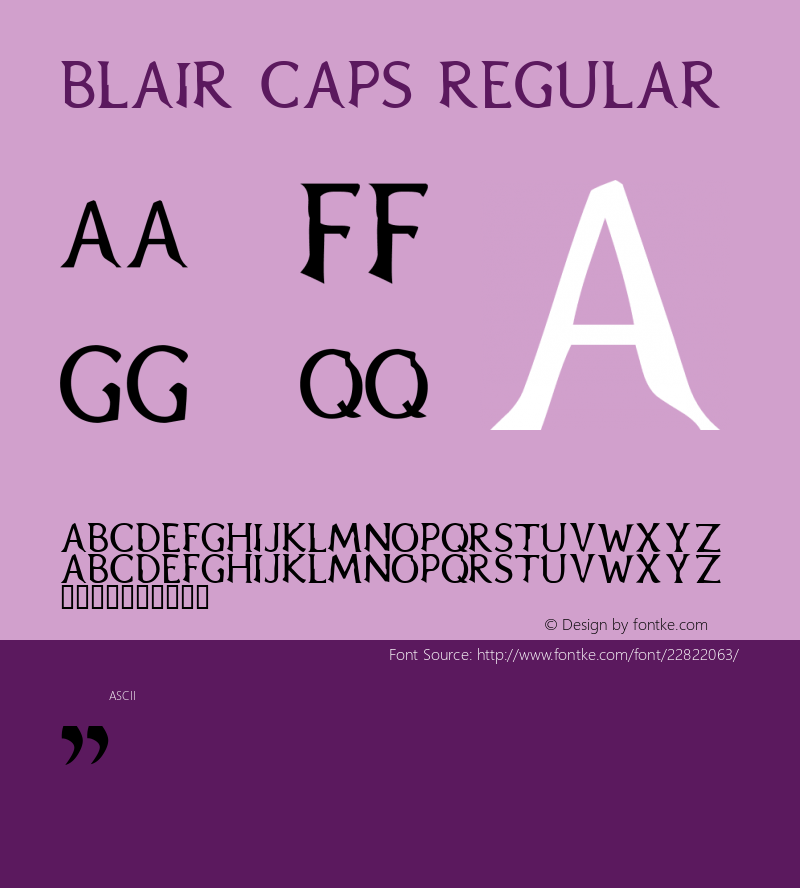 Blair Caps 1.00 Font Sample