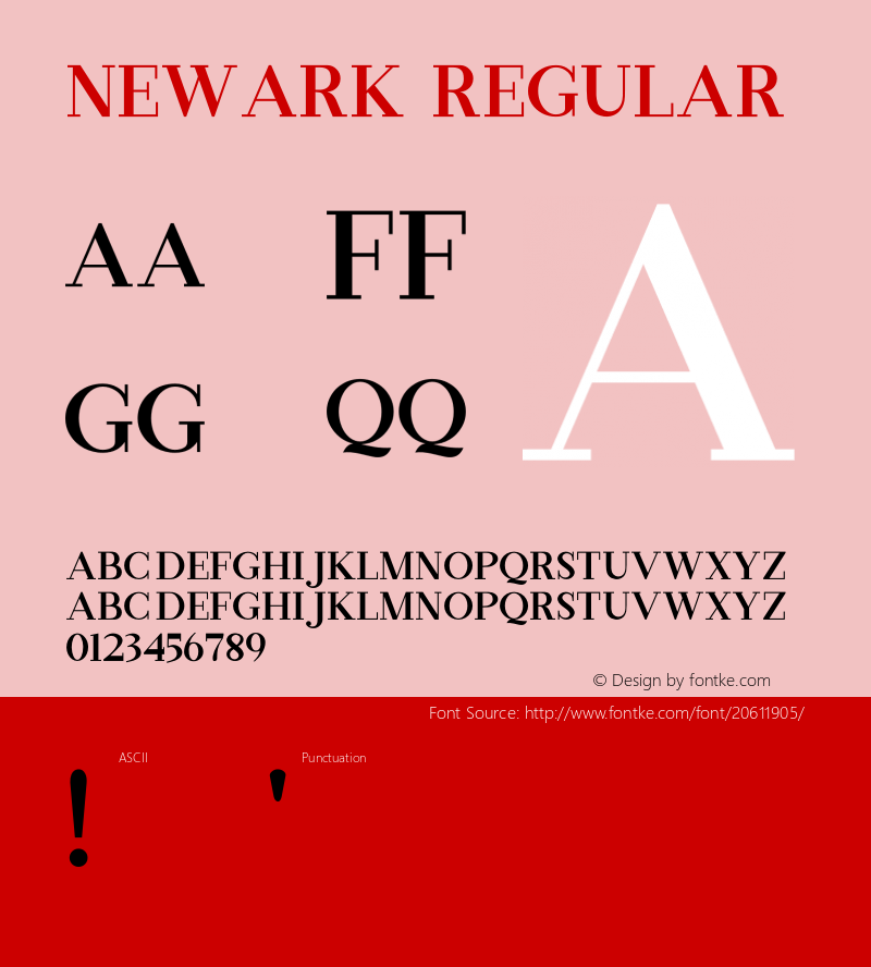 Newark Version 01.00 Font Sample