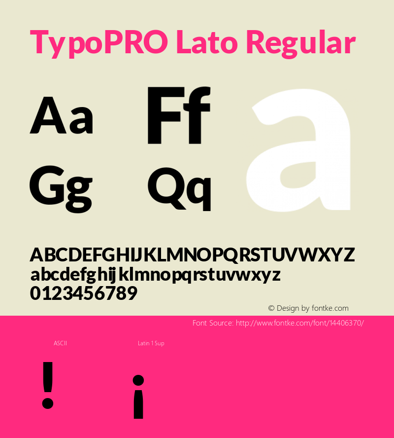 TypoPRO Lato Regular Version 1.105; Western+Polish opensource Font Sample