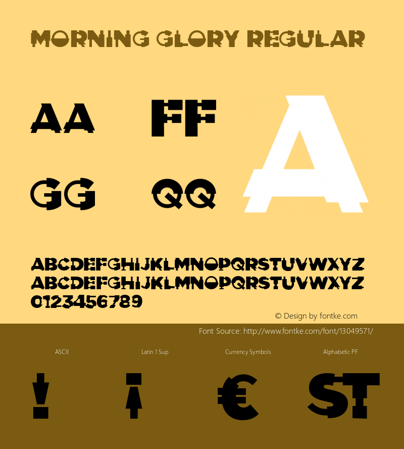 Morning Glory Regular Version 1.000 Font Sample
