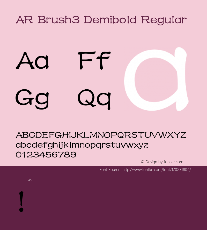 AR Brush3 Demibold Version 2.10图片样张