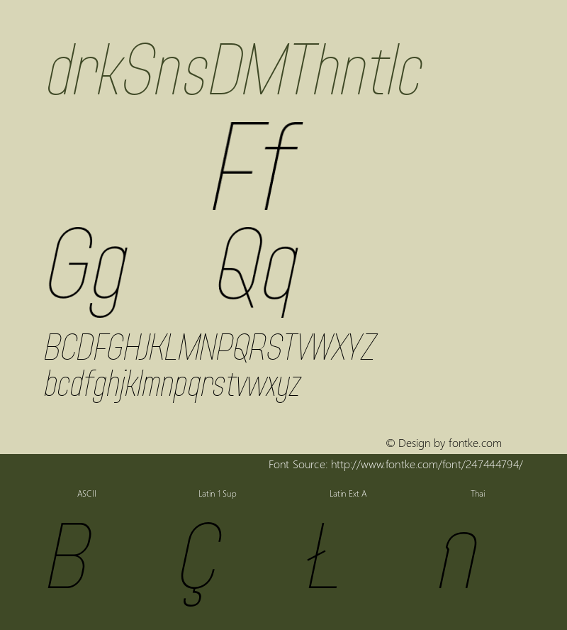 Adirek Sans DEMO Thin Italic Version 1.03图片样张