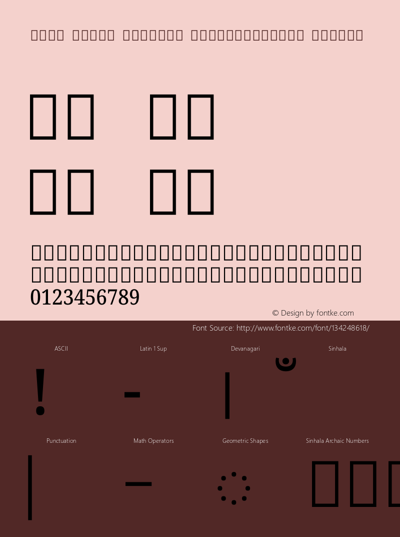 Noto Serif Sinhala SemiCondensed Medium Version 2.002 Font Sample