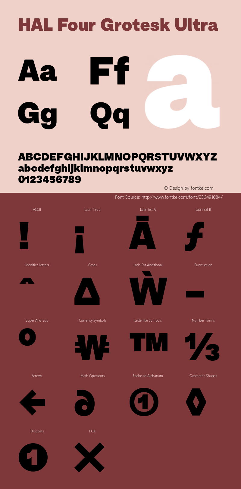 HAL Four Grotesk Ultra Version 1.000图片样张