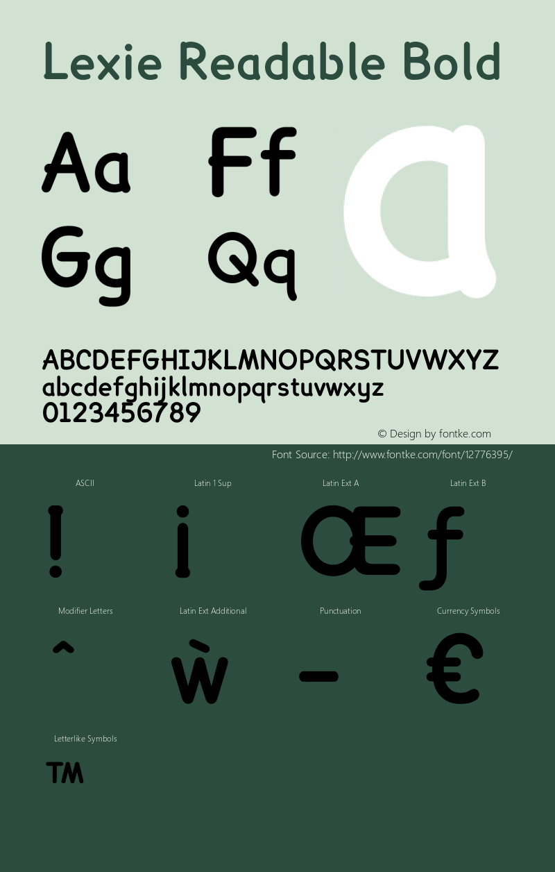 Lexie Readable Bold Lexie Readable Bold (v 5.2) by Keith Bates   •   © 2015   www.k-type.com Font Sample