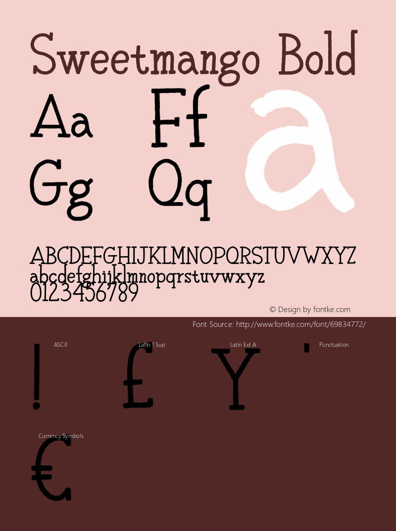 Sweetmango Bold Version 1.004;Fontself Maker 3.5.1 Font Sample