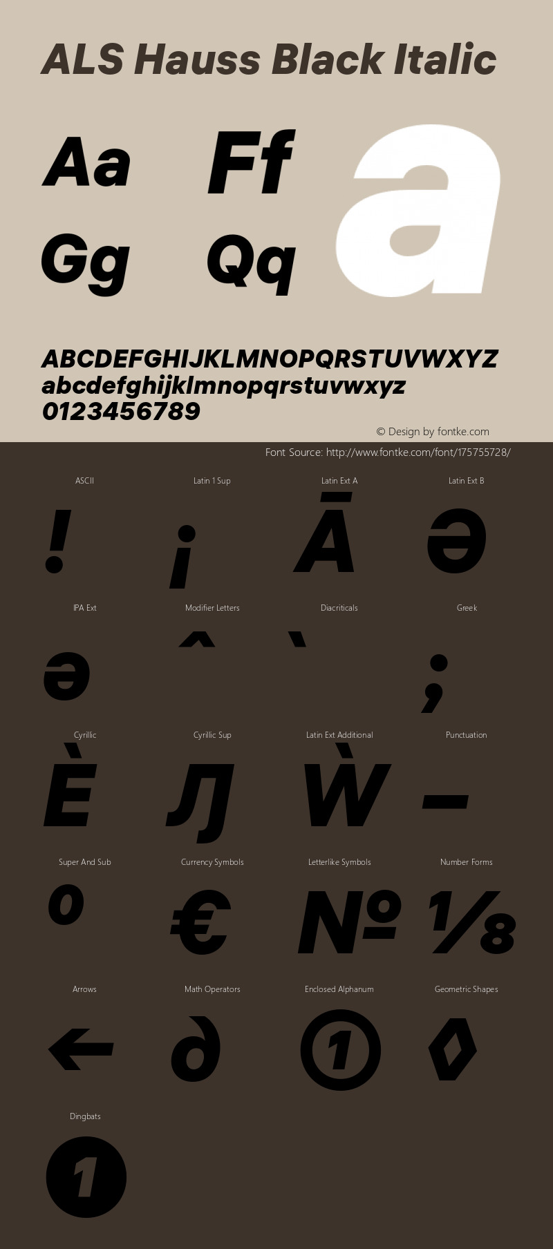 ALS Hauss Black Italic Version 1.000图片样张