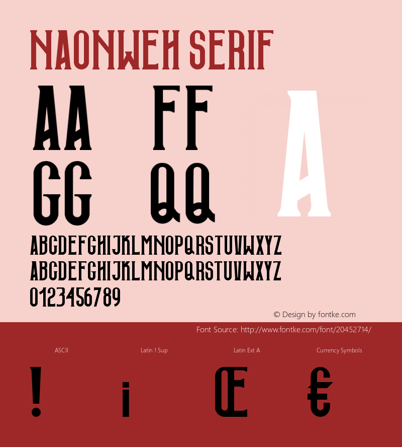 Naonweh-Serif Version 1.000 Font Sample