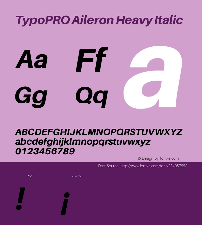 TypoPRO Aileron Heavy Italic Version 1.102;PS 001.102;hotconv 1.0.70;makeotf.lib2.5.58329 Font Sample