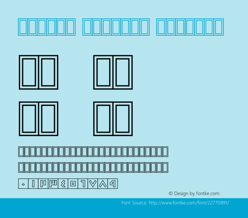 Mj_Box Outline Version 1.00 Font Sample