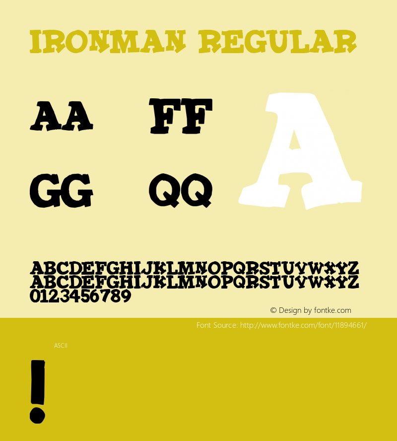 IronMan Regular 2 Font Sample