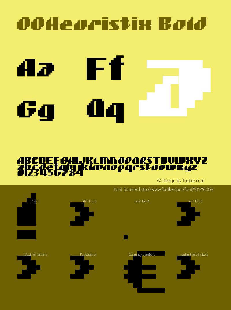 00Heuristix Bold 1.00 Font Sample