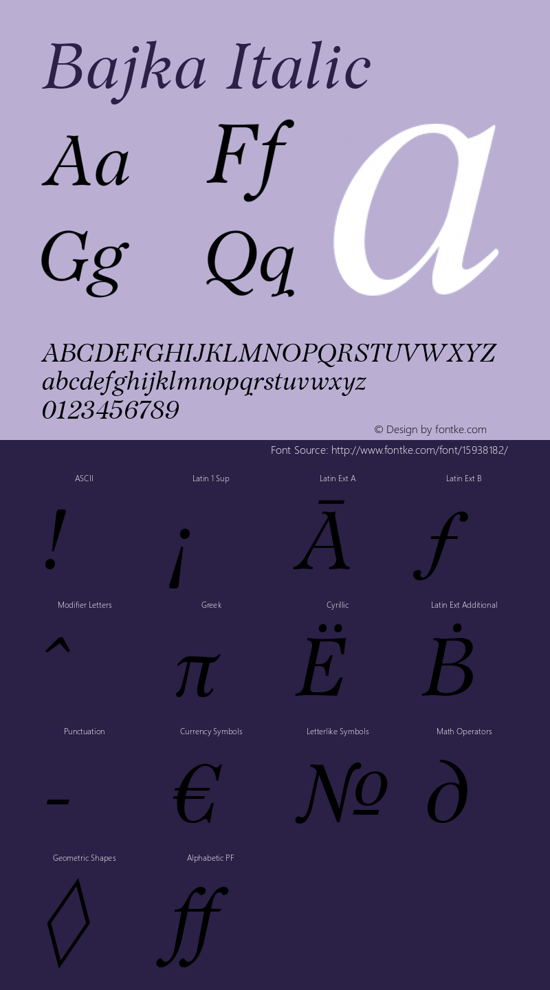 Bajka Italic Version 1.000 2015 initial release;com.myfonts.easy.posterizer-kg.bajka.italic.wfkit2.version.4uKQ Font Sample