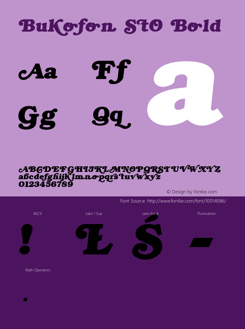 Bukofon StO Bold 2.0 Font Sample