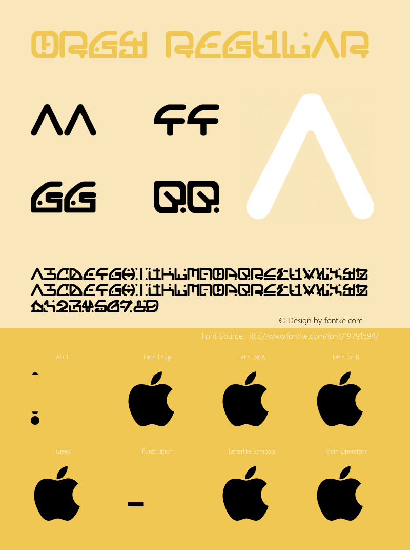 Orgy Macromedia Fontographer 4.1.5 4/21/00 Font Sample