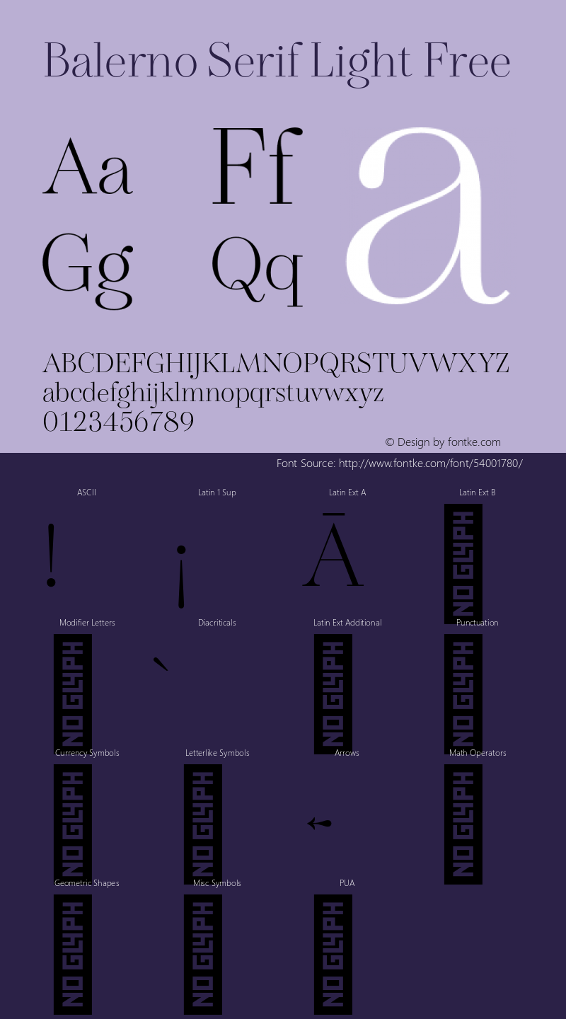 Balerno Serif Light Free Version 1.000;hotconv 1.0.109;makeotfexe 2.5.65596 Font Sample