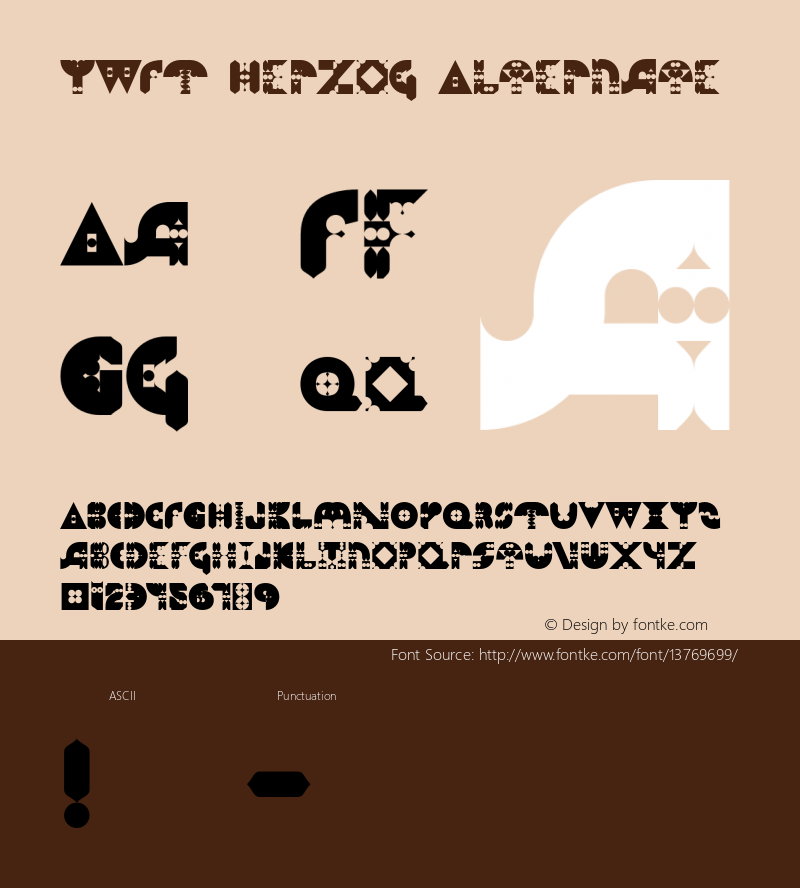 YWFT Herzog Alternate Version 1.000 Font Sample