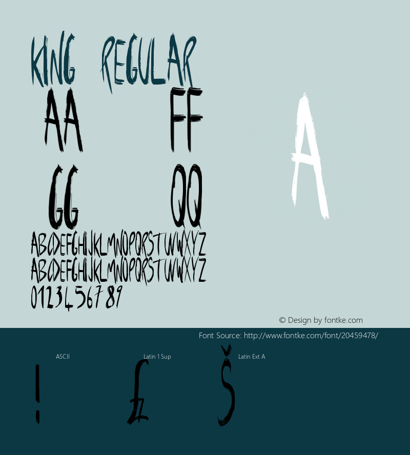 King Version 001.001 Font Sample