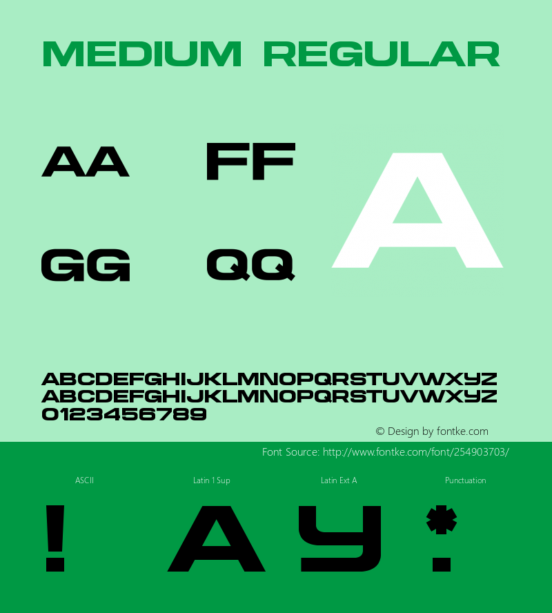 Medium Version 1.001;Fontself Maker 3.5.8图片样张