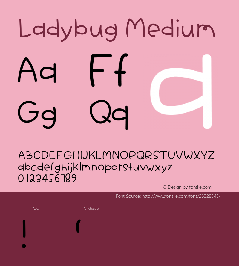 Ladybug Version 001.000 Font Sample