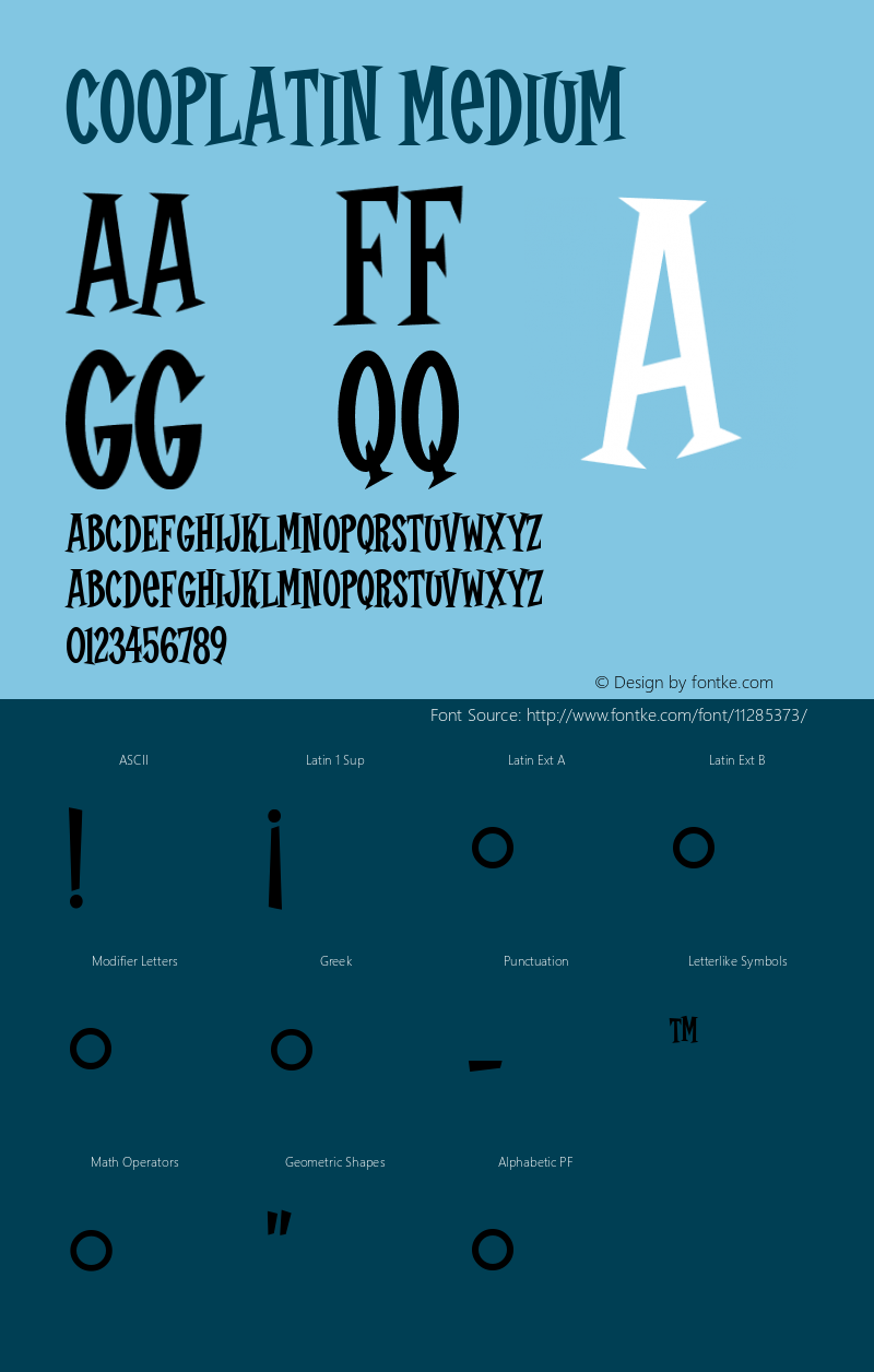 CoopLatin Medium Version 001.000 Font Sample