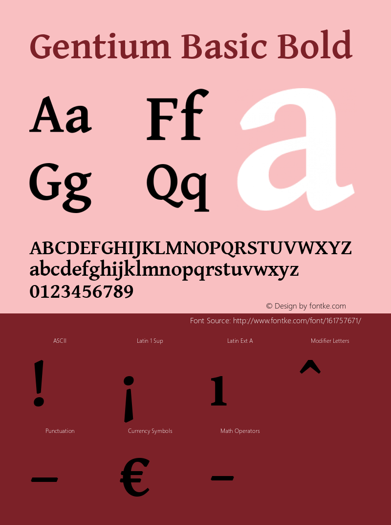 Gentium Basic Bold Version 1.102; 2013; Maintenance release Font Sample