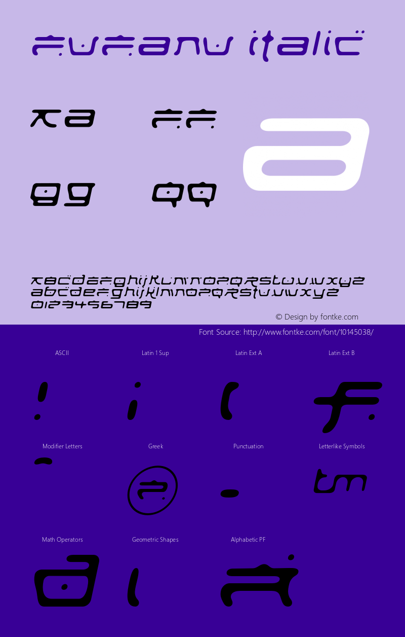 Fufanu Italic Version 1.000;PS 001.000;hotconv 1.0.38 Font Sample