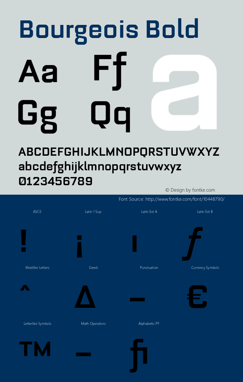 Bourgeois Bold 4 Test Font Sample