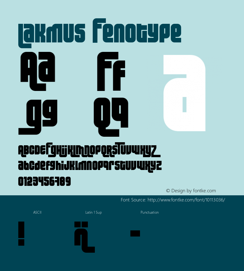 Lakmus Fenotype FENOTYPEFACES 2002 Font Sample