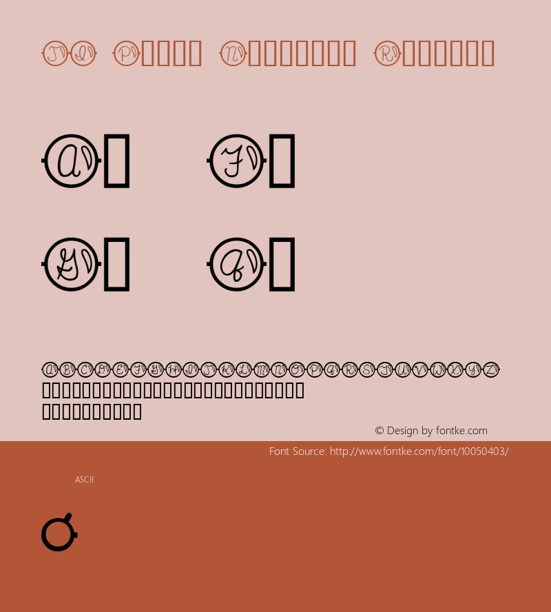 JI Pearl Necklace Regular Macromedia Fontographer 4.1 9/7/00 Font Sample