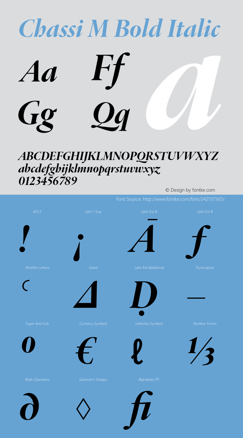 Chassi M Bold Italic Version 1.003图片样张