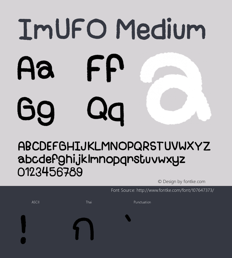 ImUFO Version 001.000 Font Sample