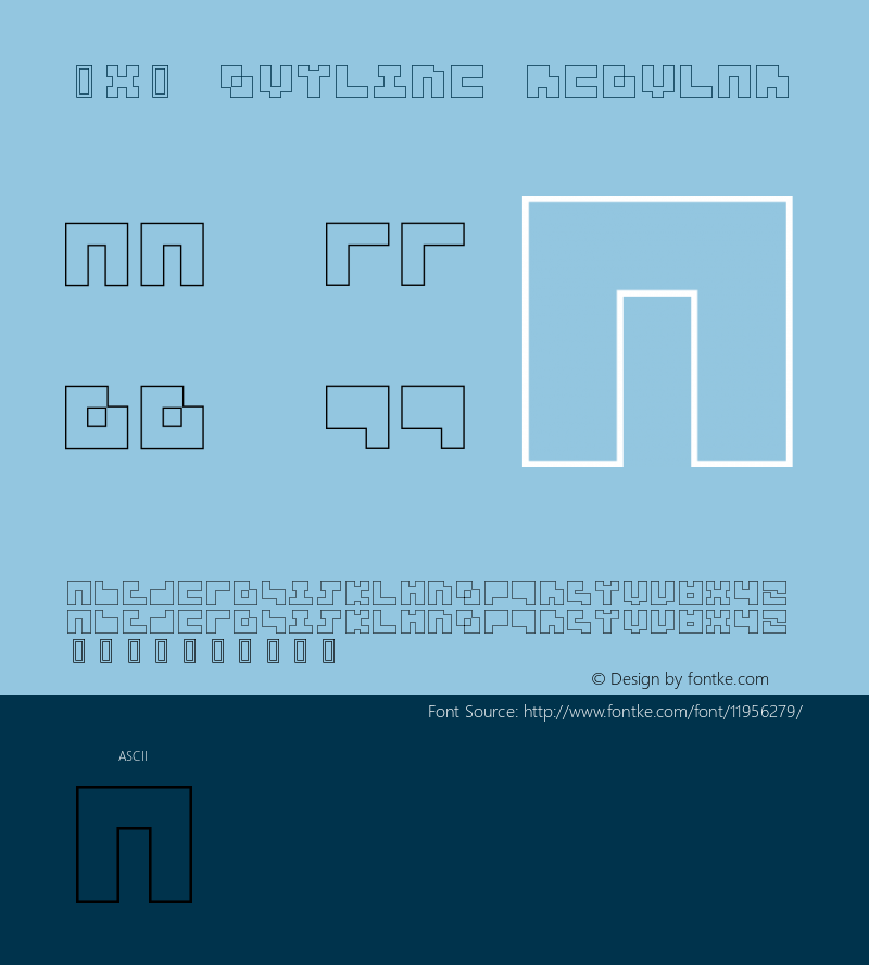 3x3 outline Regular Version 1.000;PS 001.000;hotconv 1.0.38 Font Sample