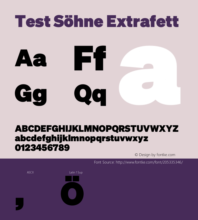 Test Söhne Extrafett Version 1.109;hotconv 1.0.116;makeotfexe 2.5.65601图片样张