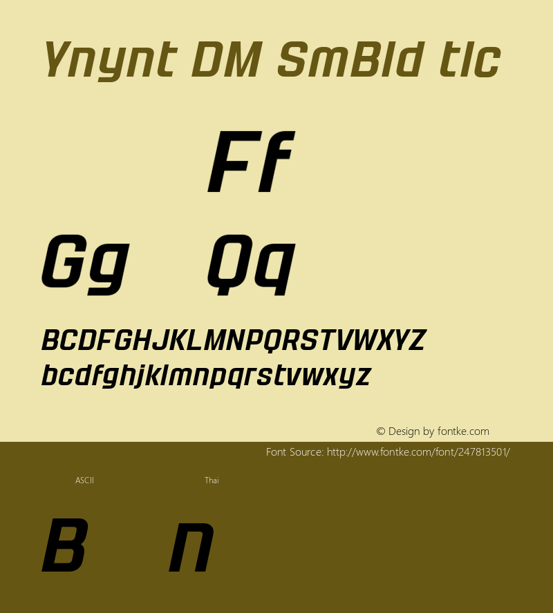 Yanyont DEMO SemiBold Italic Version 1.000;Glyphs 3.1.2 (3151)图片样张