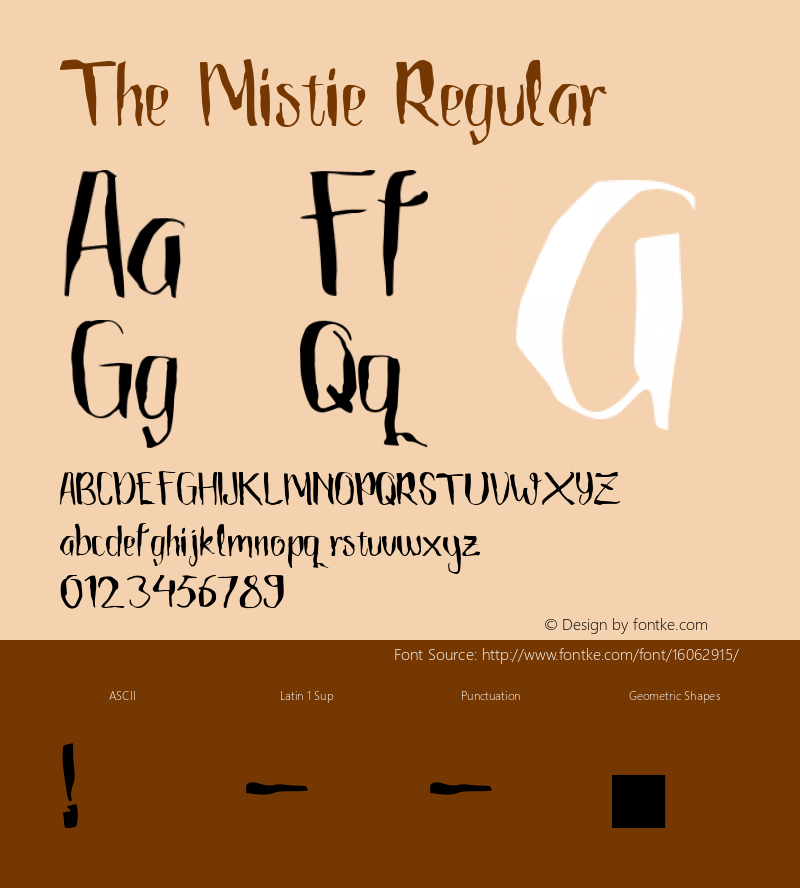 The Mistie Regular 1.000 Font Sample