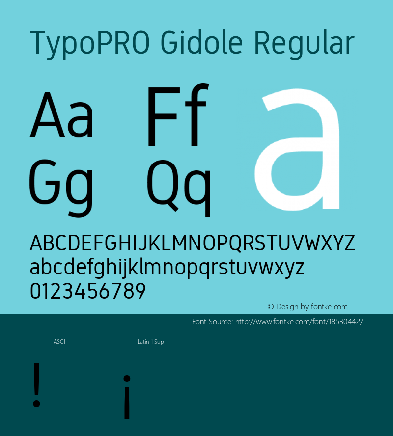 TypoPRO Gidole Regular Version 2.0.2 Font Sample