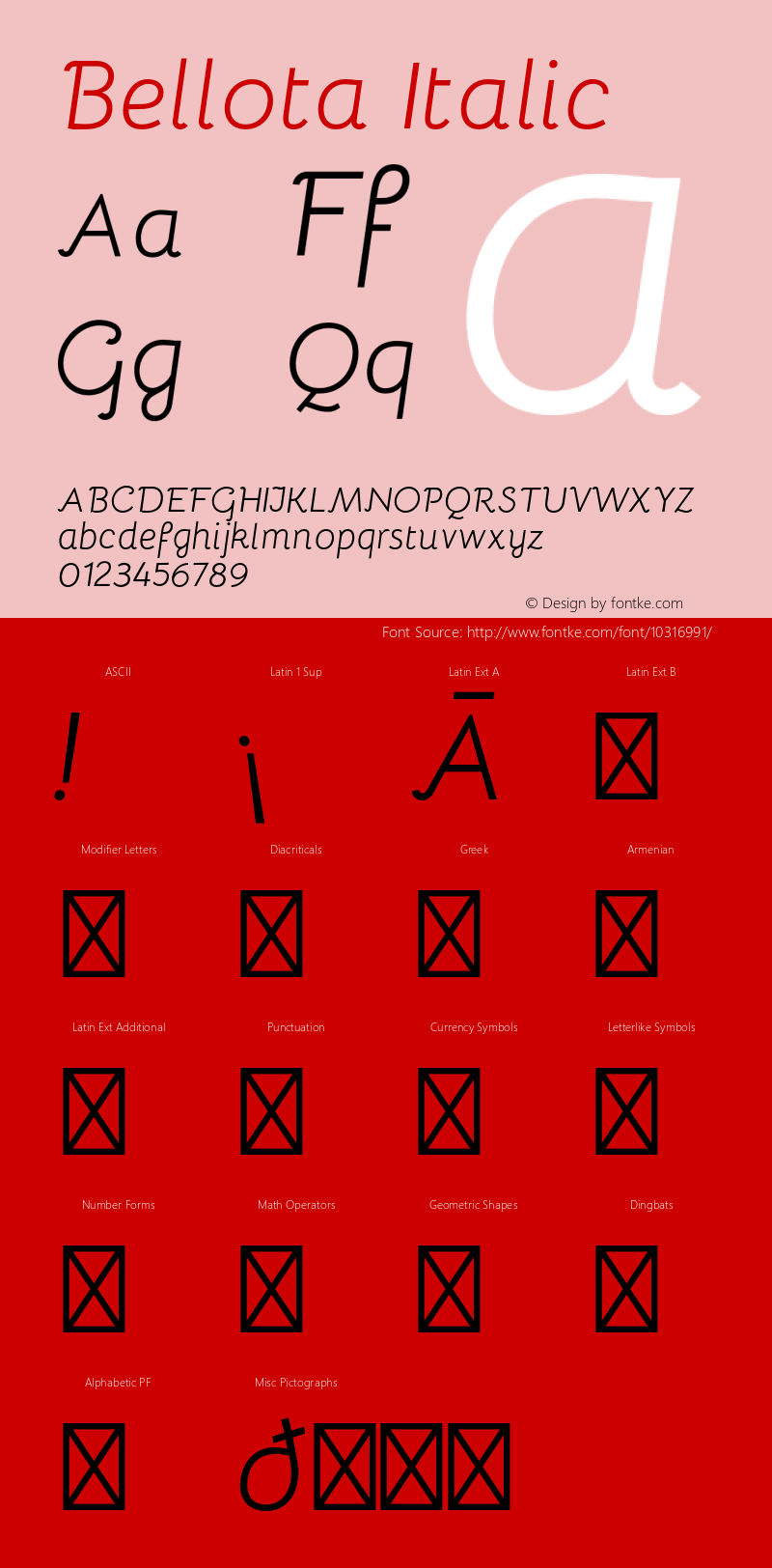 Bellota Italic Version 1.000;PS 002.000;hotconv 1.0.70;makeotf.lib2.5.58329 Font Sample