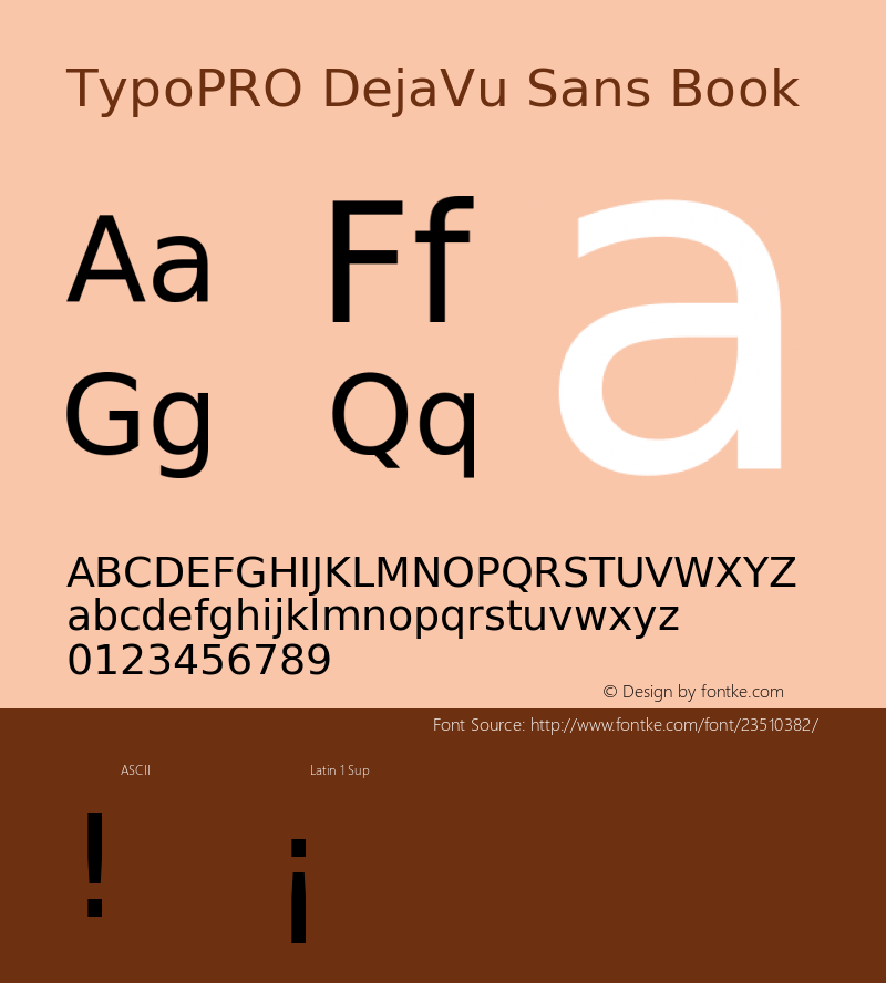 TypoPRO DejaVu Sans Version 2.37 Font Sample