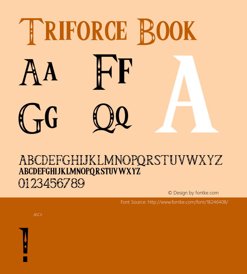 Triforce Book Version 1.0 Font Sample