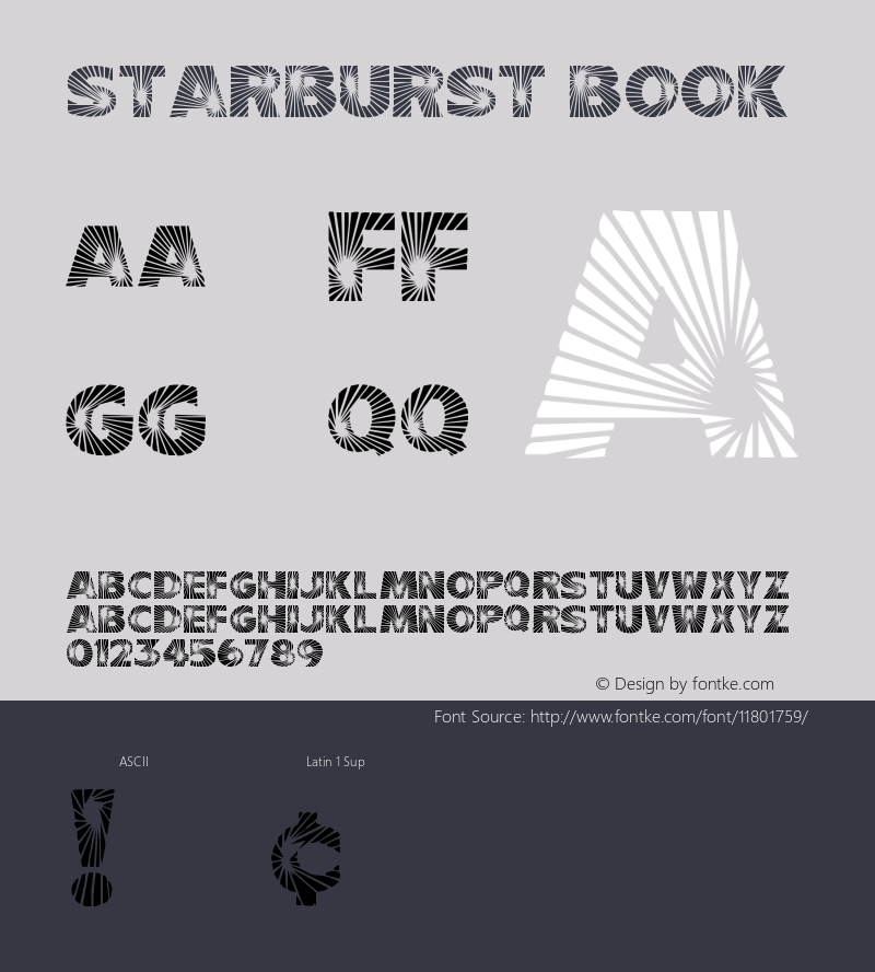 Starburst Book Version 1.0 Sat Oct 02 12:16 Font Sample