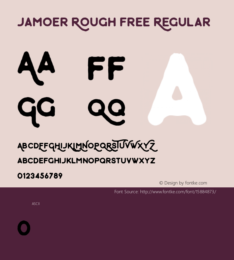 Jamoer Rough Free Regular Unknown Font Sample